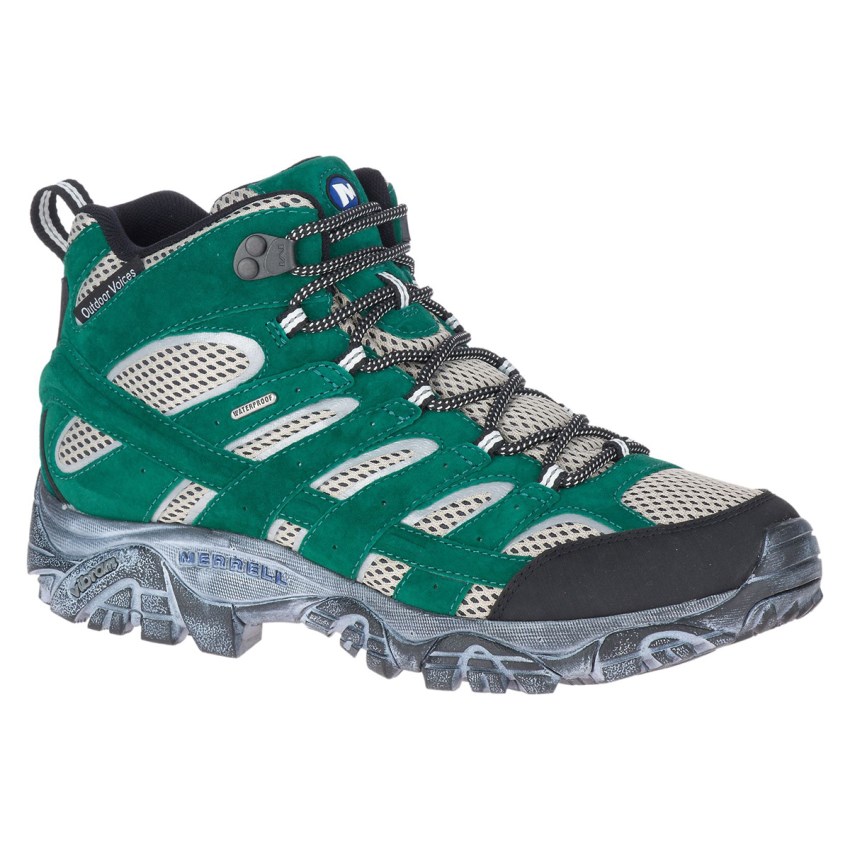 Bottes Merrell Moab 2 Mid Waterproof X Outdoor Voices Vert Homme | O.N.QIFF